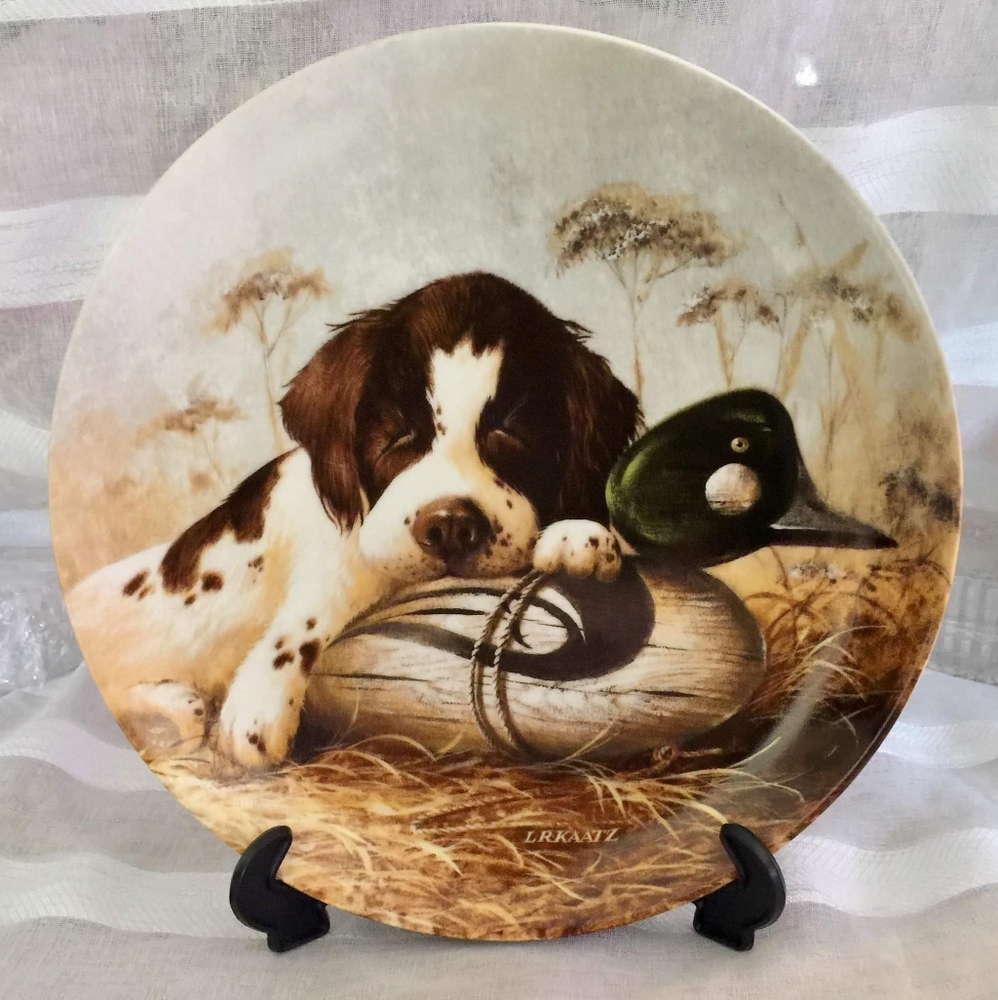 Vintage 1987 Collectible Plate with Stand by Edwin M. Knowles Fine China